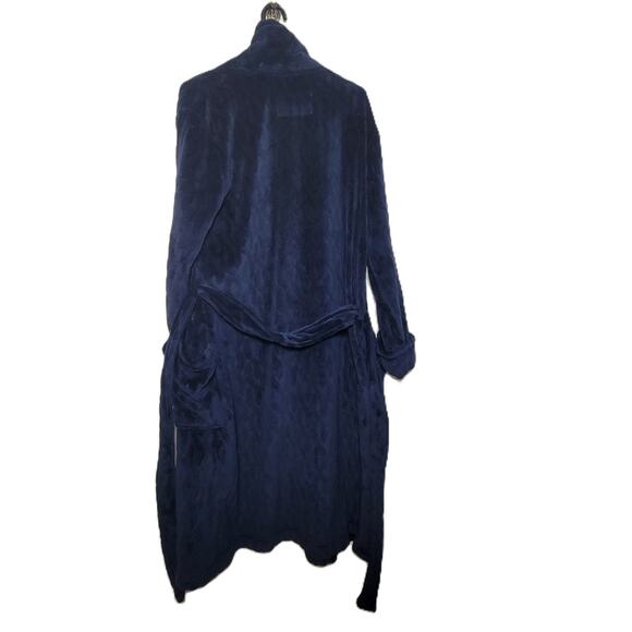 Tommy Bahama Men's Navy Blue Robe Size S/M Spa Lounge Relaxation Weekend Comfort - Picture 5 of 13